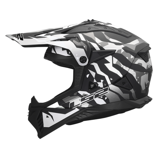 LS2 Gate II Electra Full Face MX Motorcyle Helmet Matte Black Gray