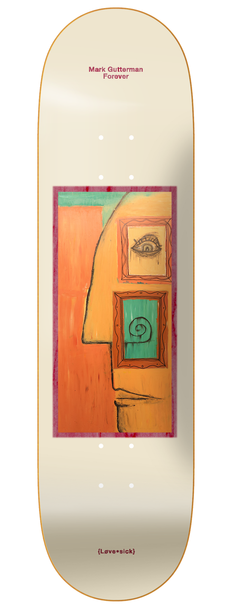 Lovesick Gutterman Painting 8.625in x 32.25in Skateboard Deck