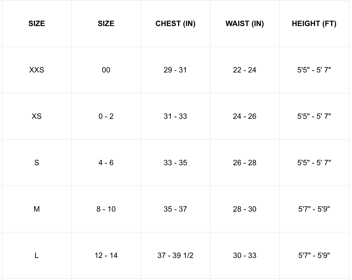 Size Guide