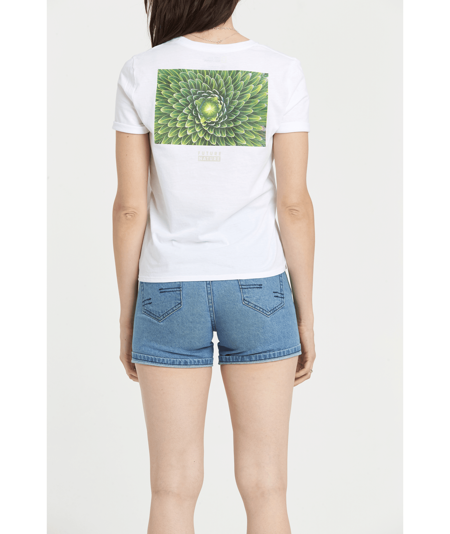 Element Women's National Geographic Crop Top Short Sleeve Tee Shirt White Back
