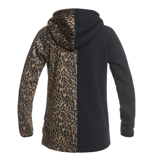 DC Shoes Women's Salem Technical Fleece Hoodie Leopard Fade Black Back