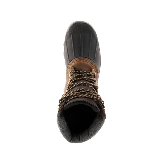 Kamik Hudson5 Men's -4deg f insulated waterproof winter snow boot dark brown top inside