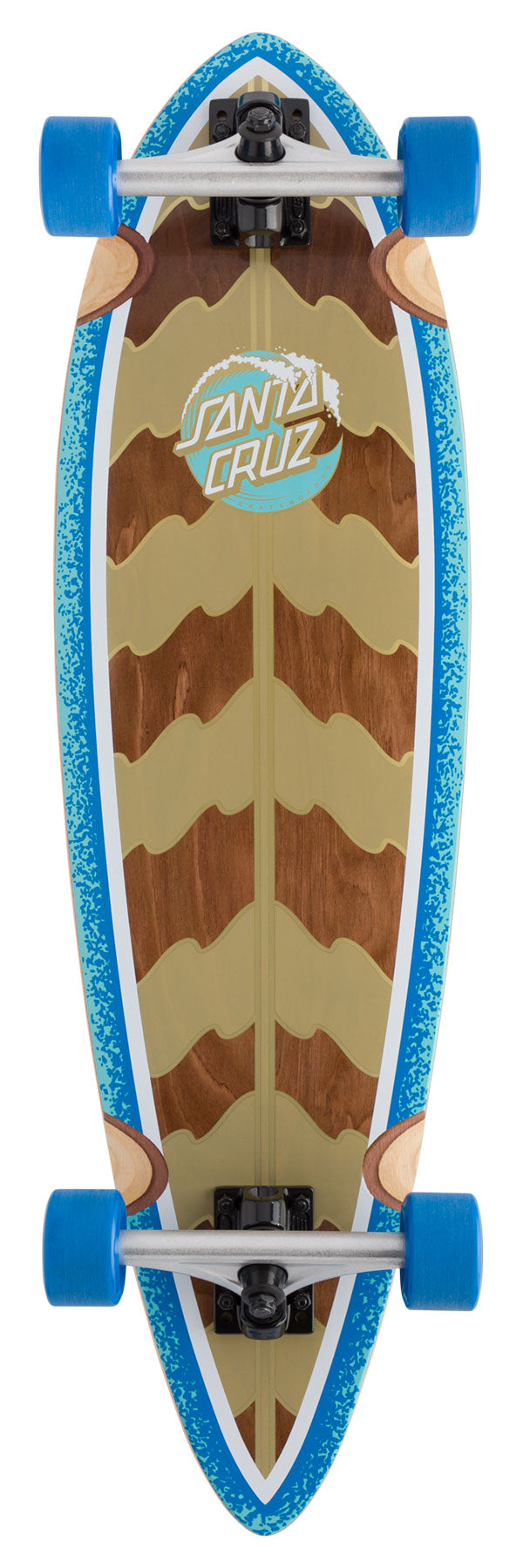 Santa Cruz Stipple Wave Dot 9.20in x 33in Pintail Longboard Complete