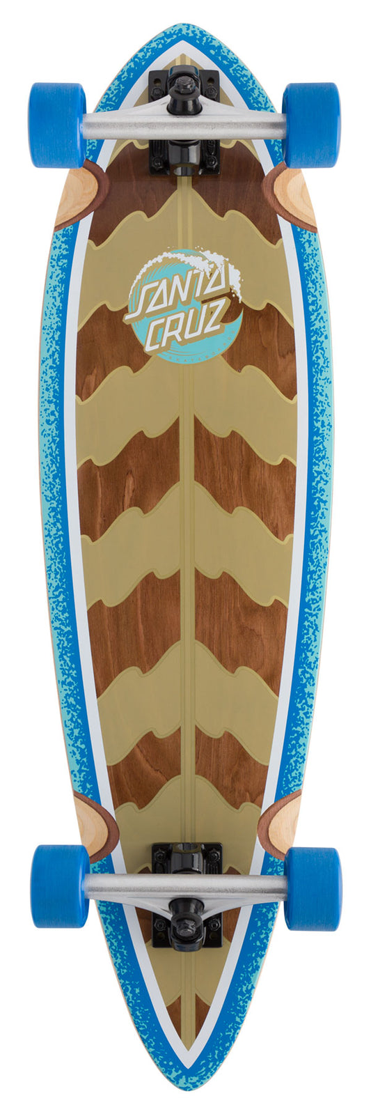 Santa Cruz Stipple Wave Dot 9.20in x 33in Pintail Longboard Complete