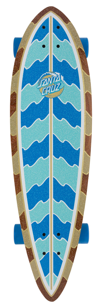 Santa Cruz Stipple Wave Dot 9.20in x 33in Pintail Longboard Complete