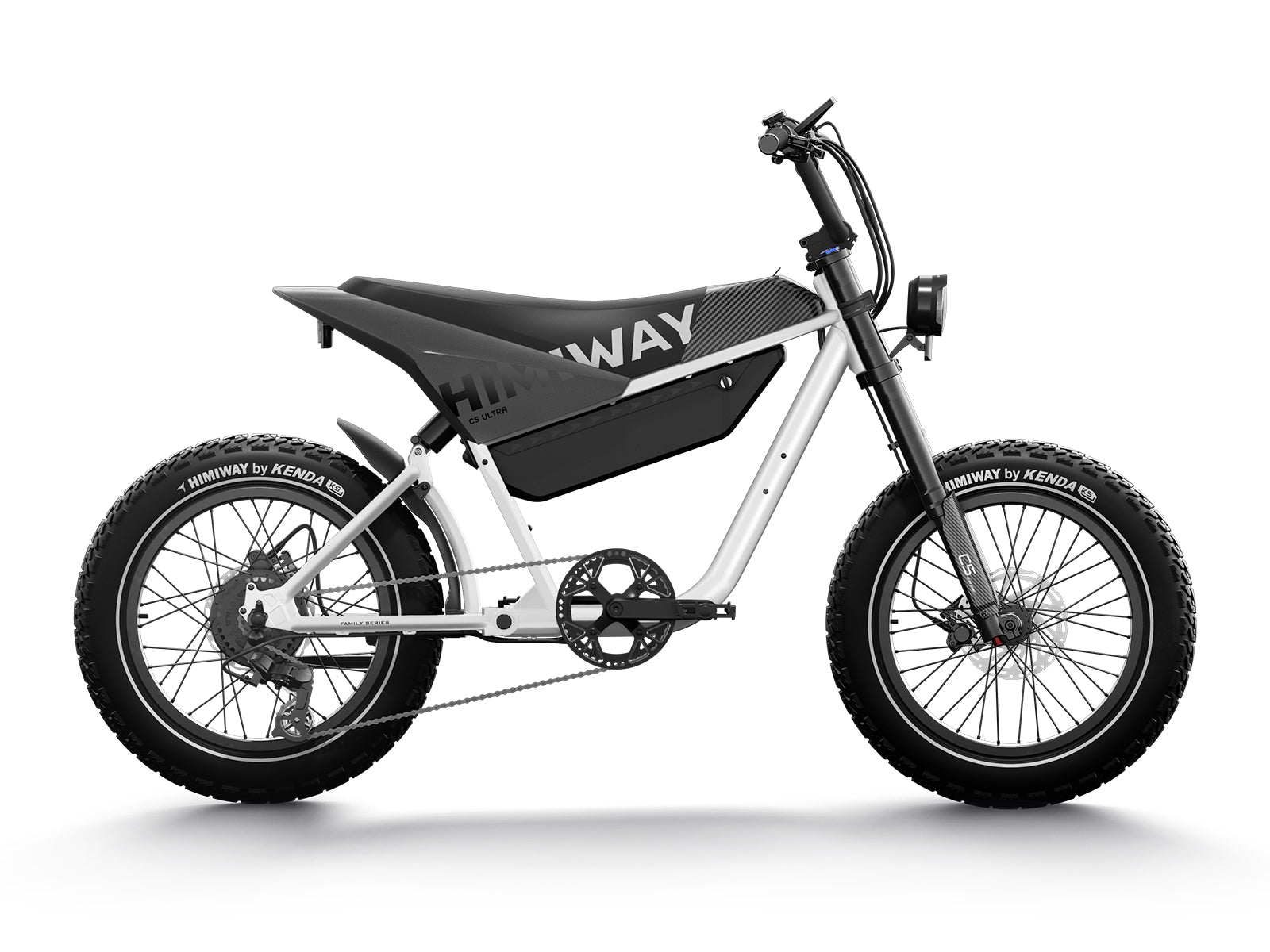 Himiway C5 Ultra 750W Motorbike Style Electric Bike White/Black