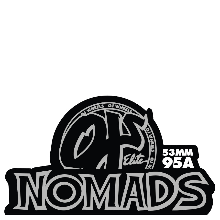 OJ Wheels Elite White Nomads 53mm 95a Skateboard Wheels