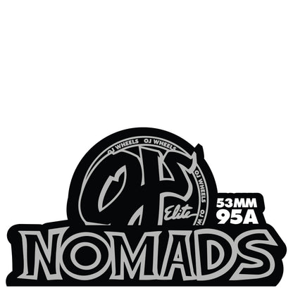 OJ Wheels Elite White Nomads 53mm 95a Skateboard Wheels
