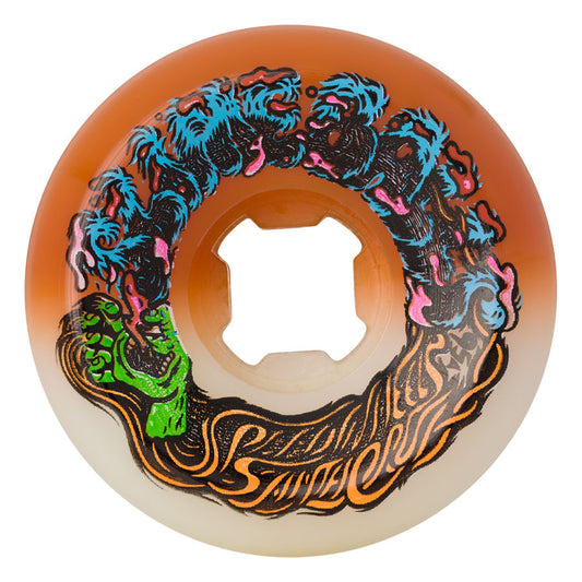 Slime Balls Wheels Hairballs 50-50 White/Orange 56mm 95a Skateboard Wheels