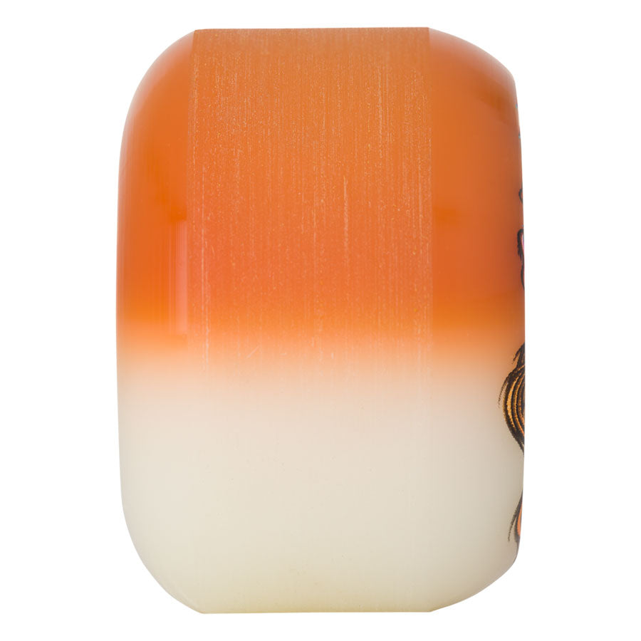 Slime Balls Wheels Hairballs 50-50 White/Orange 56mm 95a Skateboard Wheels