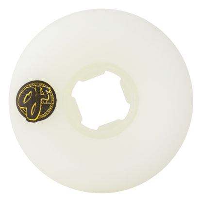 OJ Wheels 53mm 99a Team Line Original White Purple/Yellow Hardline Skateboard Wheels (Set of 4)