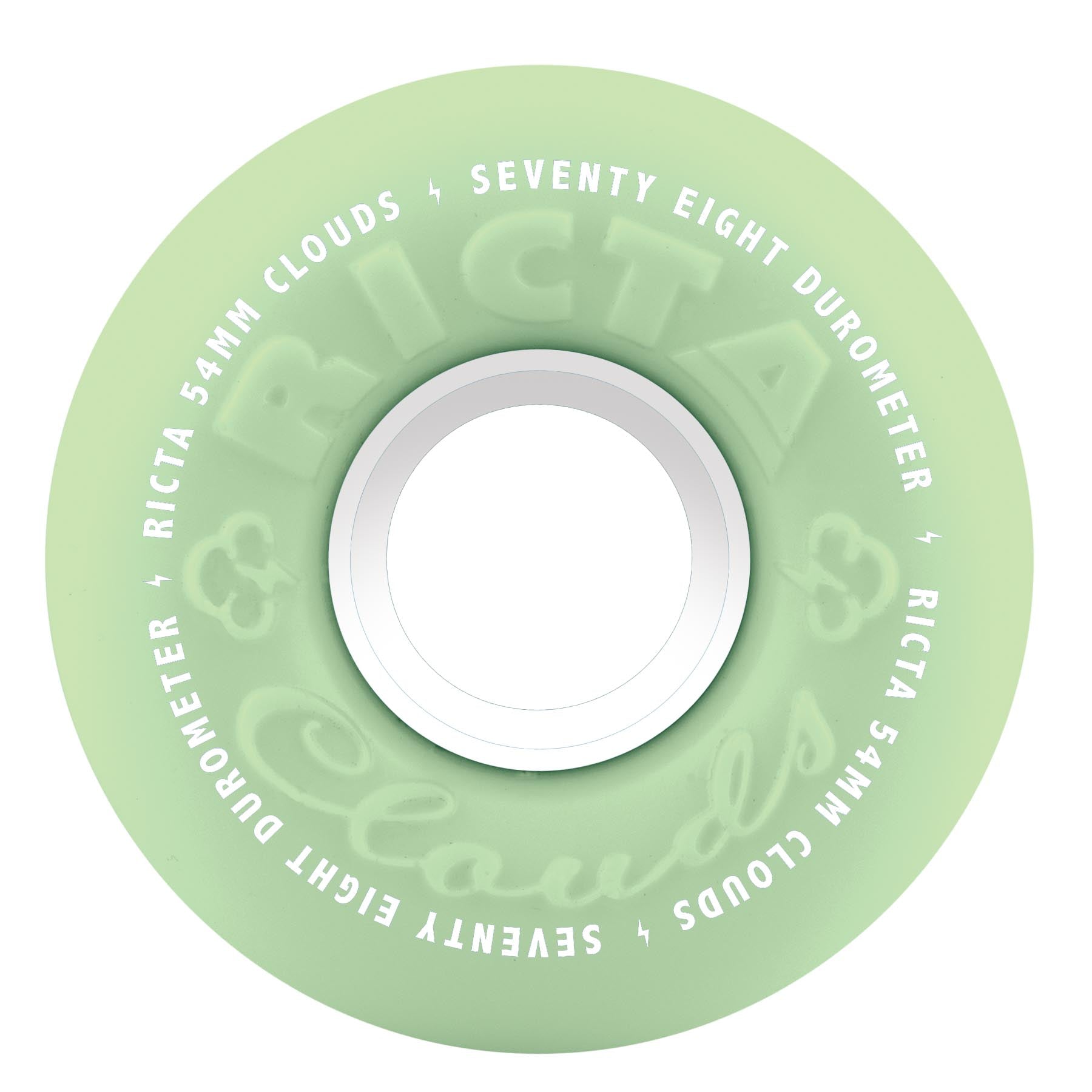 Ricta Wheels 54mm 78a Glow-in-the-Dark (GITD) Clouds Skateboard Wheels