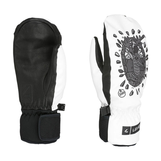 Level Gloves Vertigo Pro Ski Snowboard Mittens PK white