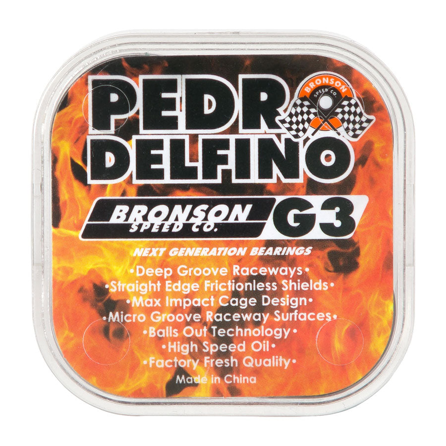 Bronson Speed Co. Pedro Delfino Pro Bearing G3 Skateboard Bearings
