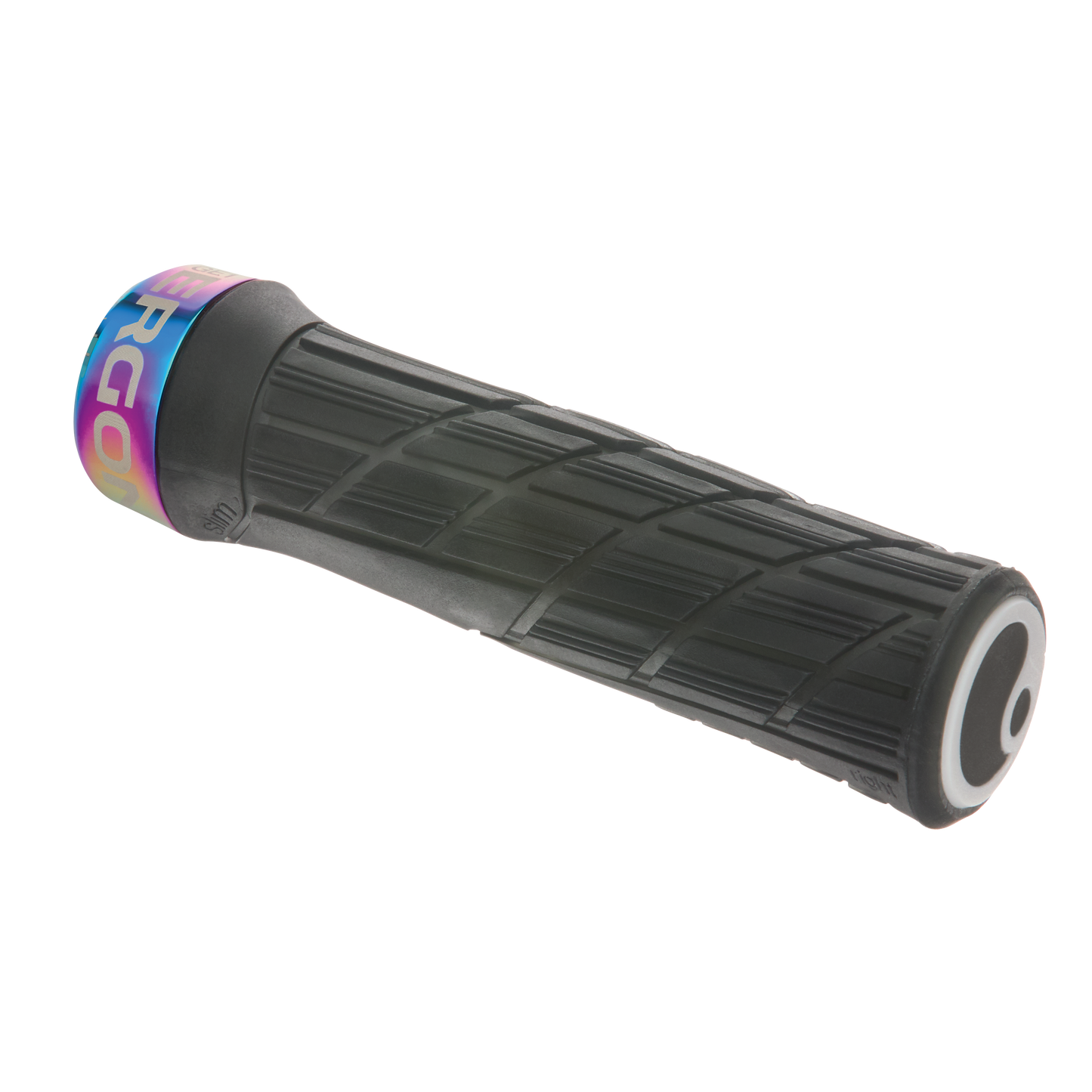 Ergon GE1 Evo Factory Slim Lock-On Mountain Bike Flat Bar Grips Frozen Stealth Oil Slick