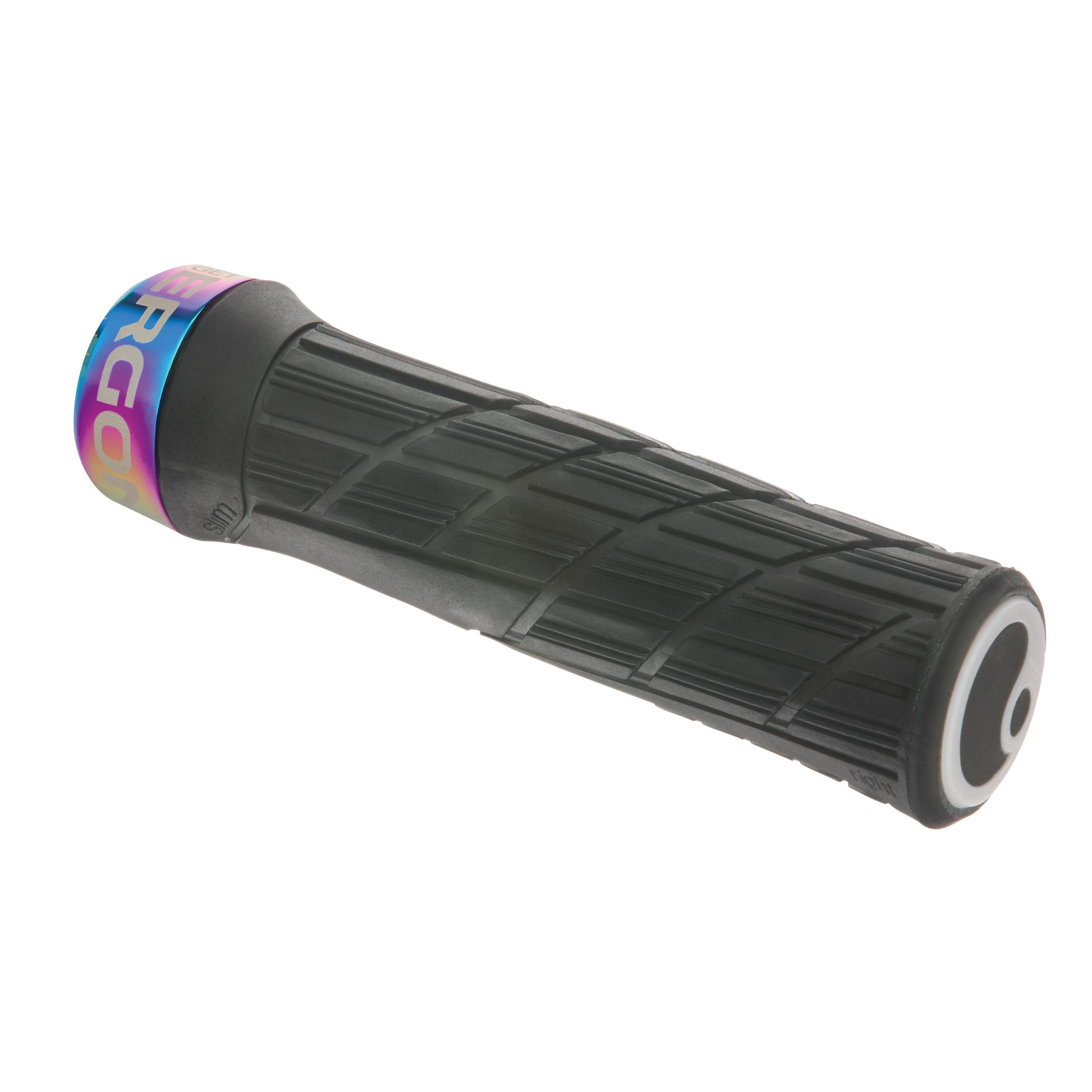 Ergon GE1 Evo Factory Slim Lock-On Mountain Bike Flat Bar Grips Frozen Stealth Oil Slick