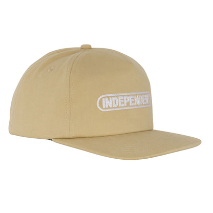 Independent Baseplate Snapback Unstructured Mid Hat, Tan, One Size
