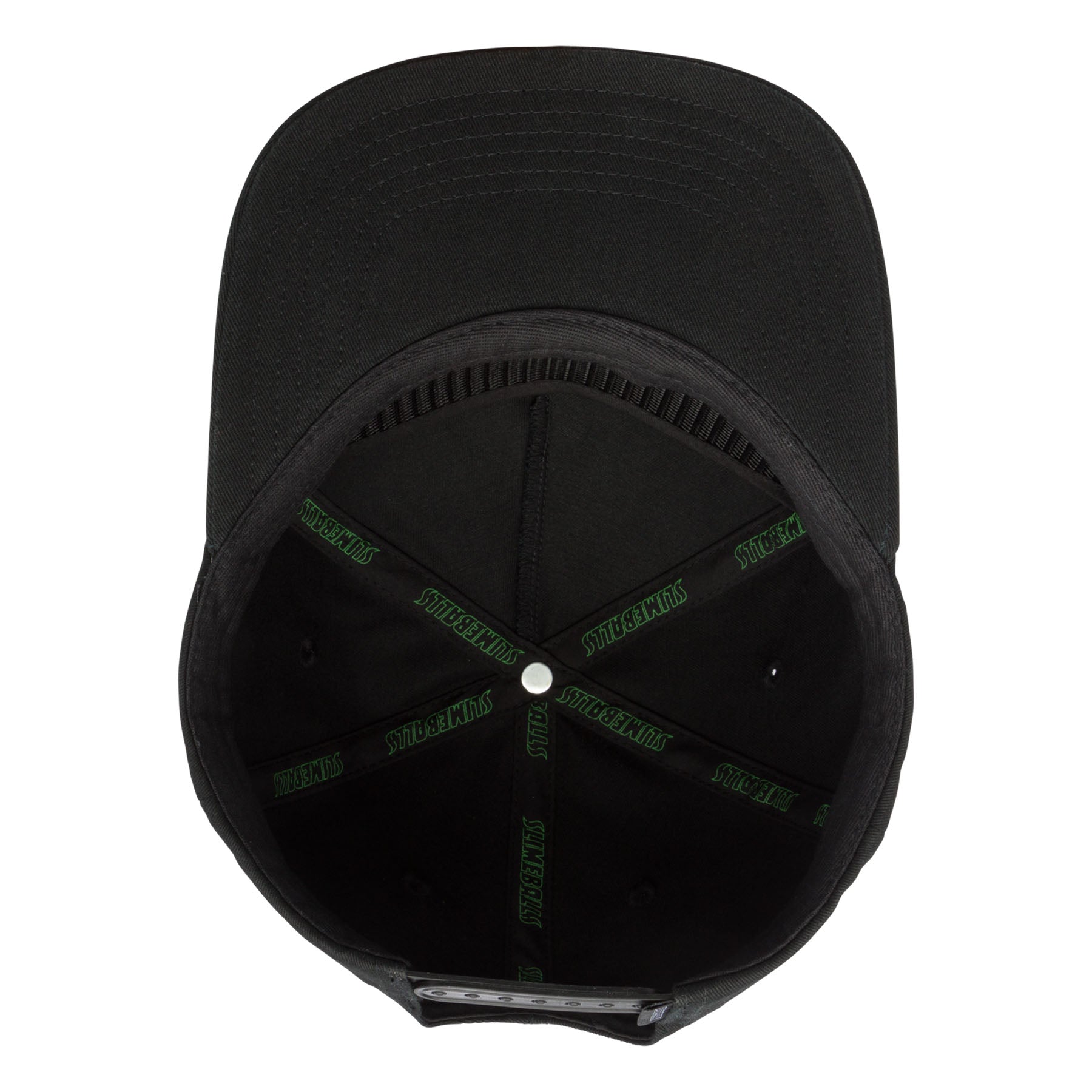 Slime Balls All Nighter Snapback Unstructured Mid Hat Black One Size Unisex