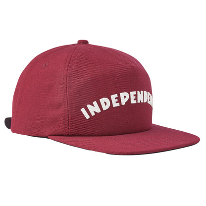 Independent Brigade Strapback Unstructured Mid Hat, Cardinal, One Size