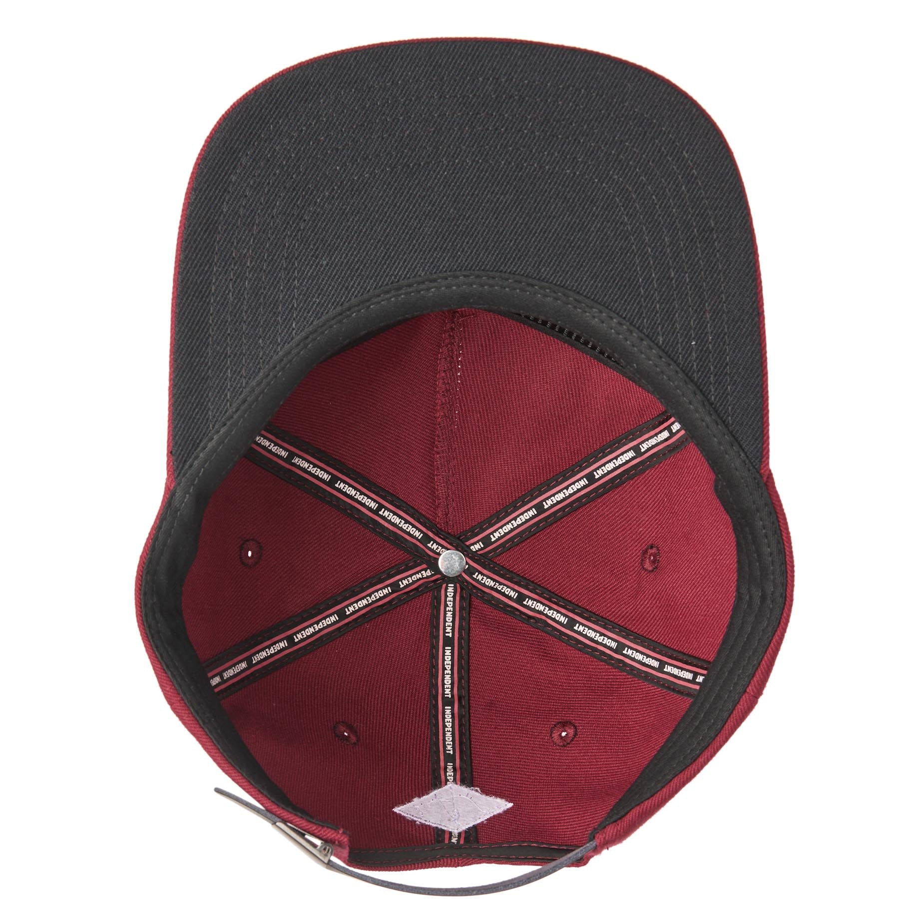 Independent Brigade Strapback Unstructured Mid Hat, Cardinal, One Size