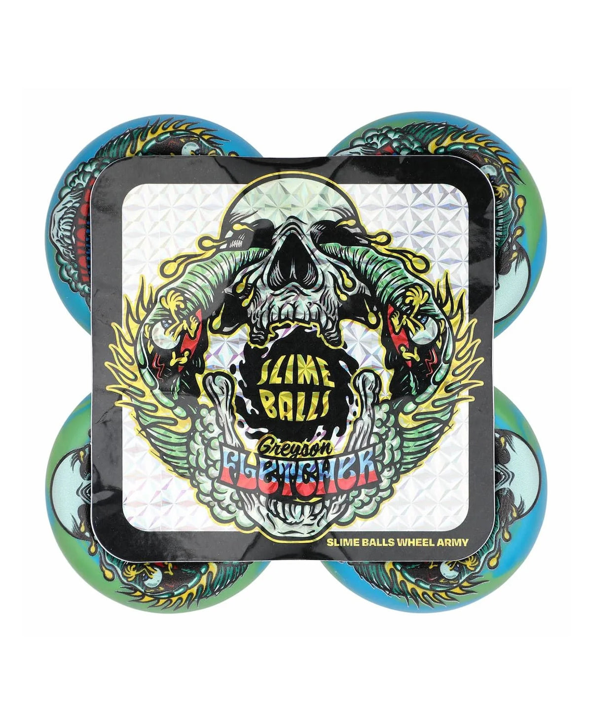 Slime Balls Wheels 56mm 99a Greyson Fletcher Guest Vomit Mini Green Blue Swirl Skate Wheels