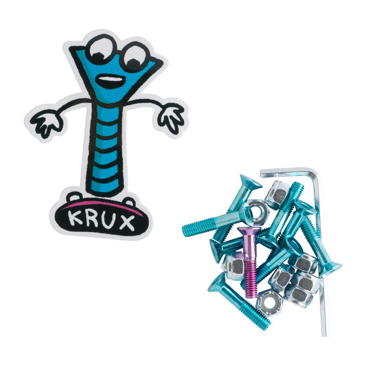 Krux Krome 1 in Allen Blue w/ Pink Skateboard Hardware
