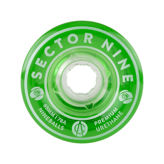 Sector 9 65mm 78a Nineballs Longboard Wheels Green