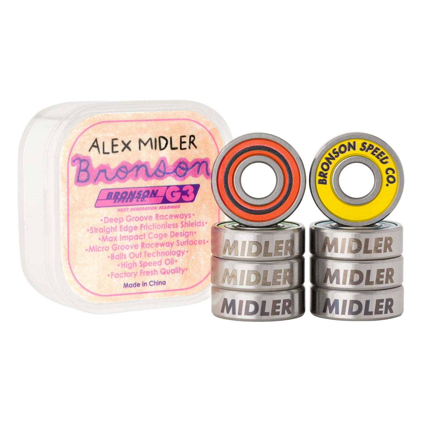 Bronson Speed Co G3 Alex Midler Pro Skate Bearings
