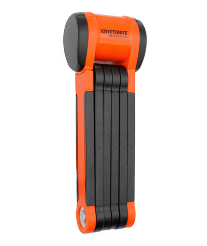 Kryptonite Evolution 790 Folding Lock - 90cm, Keyed, Includes Click Tight Bracket, Black/Orange