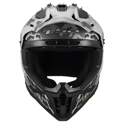 LS2 Gate II Carbine Full Face MX Motorcyle Helmet Matte Tonal Gray Black