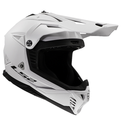 LS2 Gate II Solid Full Face MX Motorcyle Helmet Gloss White