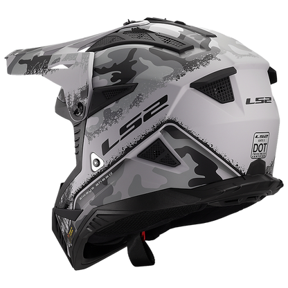 LS2 Gate II Carbine Full Face MX Motorcyle Helmet Matte Tonal Gray Black
