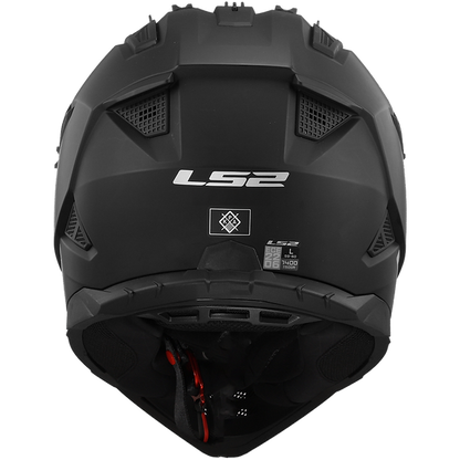 LS2 Gate II Solid Full Face MX Motorcyle Helmet Matte Black