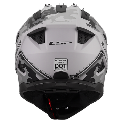LS2 Gate II Carbine Full Face MX Motorcyle Helmet Matte Tonal Gray Black