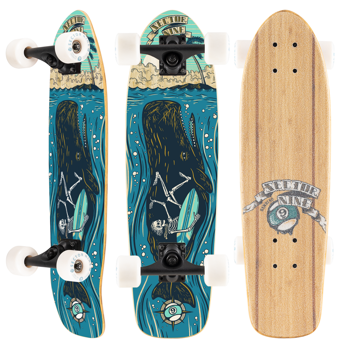 Sector 9 Bambino Moby Kicktail Cruiser Longboard Complete