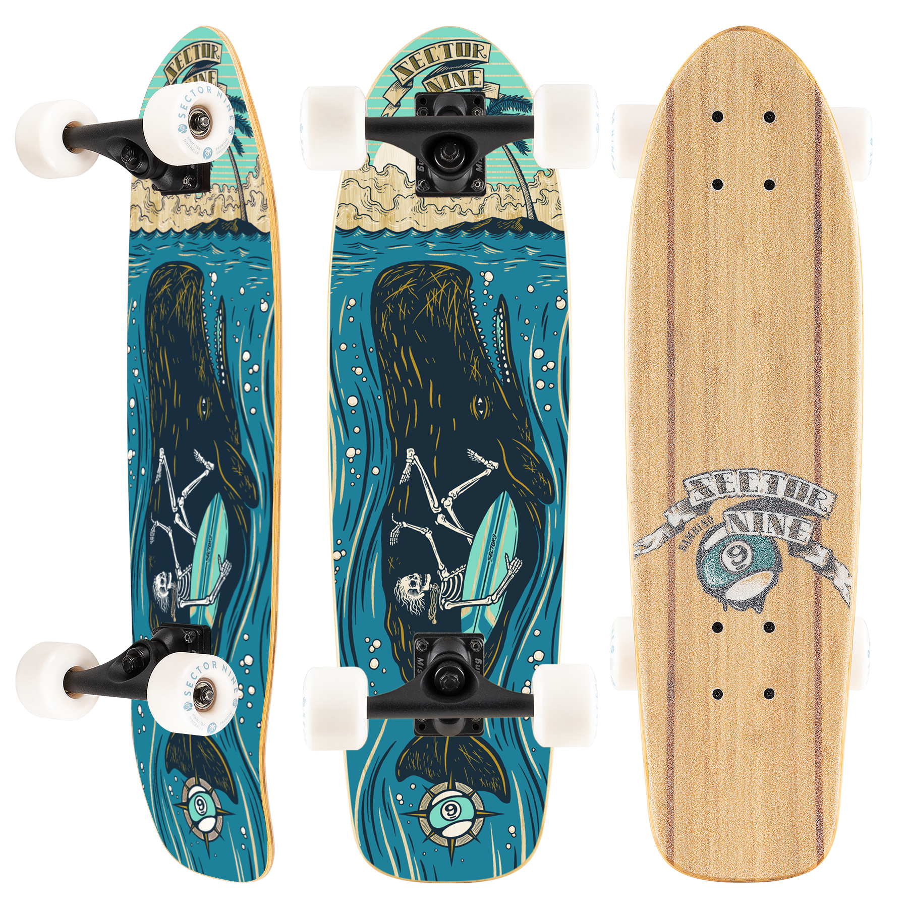Sector 9 Bambino Moby Kicktail Cruiser Longboard Complete