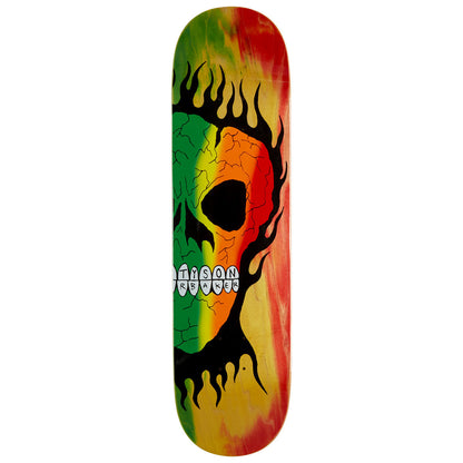 Baker Rowan Tyson Peterson Rasta Skull 8.25in x 32.25in Skateboard Deck