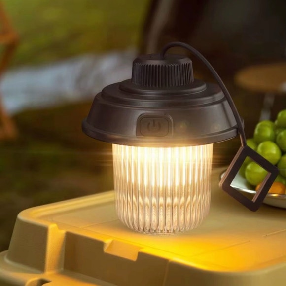 Battery-Operated White LED Hanging Camping Lantern