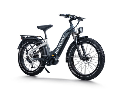 Himiway D5 Pro Step Through 500W Mid Motor Fat Tire All-Terrain Long Range E-Bike Black/White
