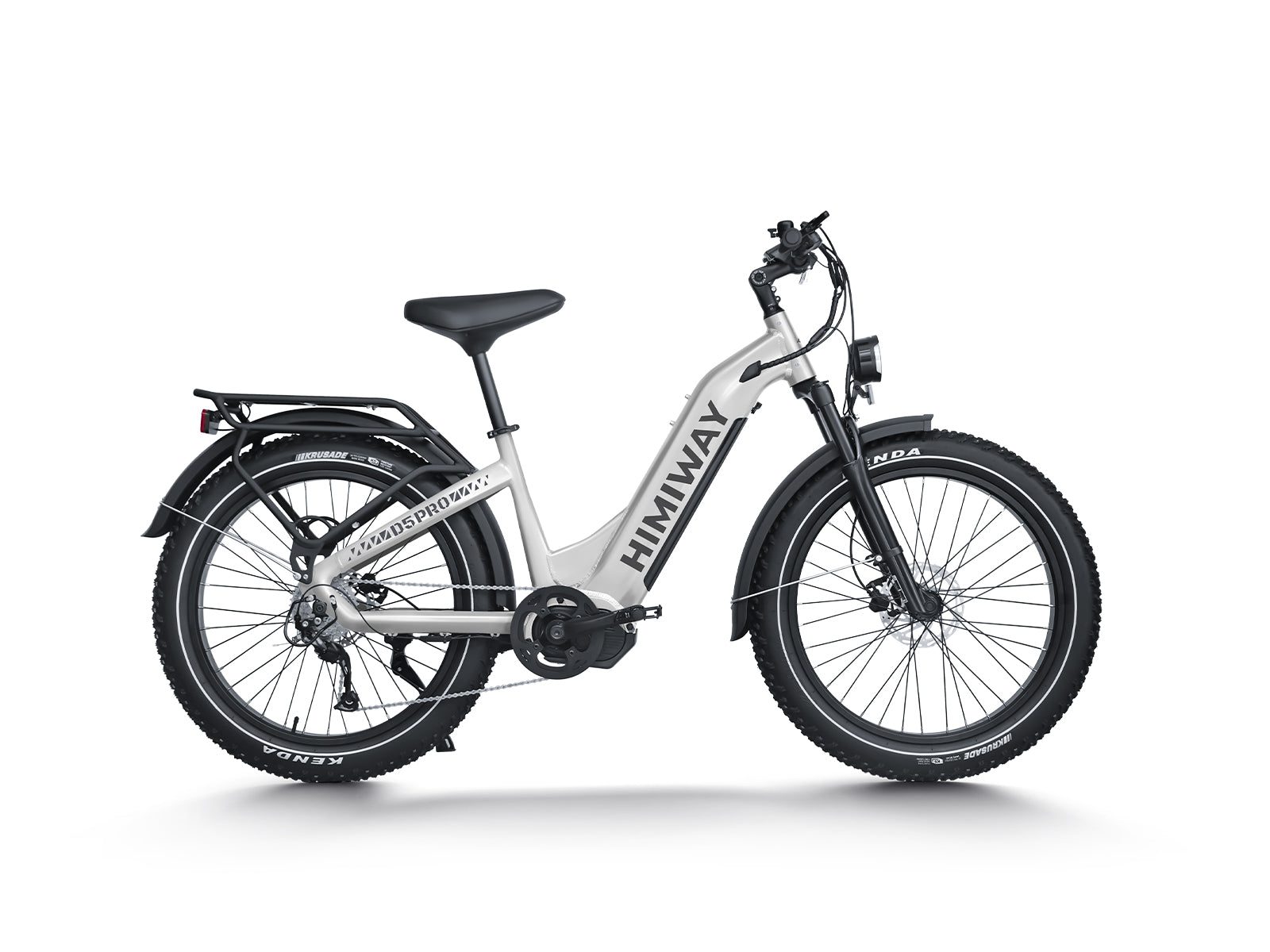 Himiway D5 Pro Step Through 500W Mid Motor Fat Tire All-Terrain Long Range E-Bike White