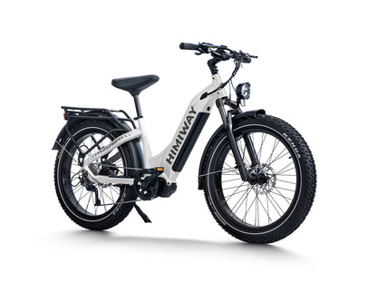 Himiway D5 Pro Step Through 500W Mid Motor Fat Tire All-Terrain Long Range E-Bike White