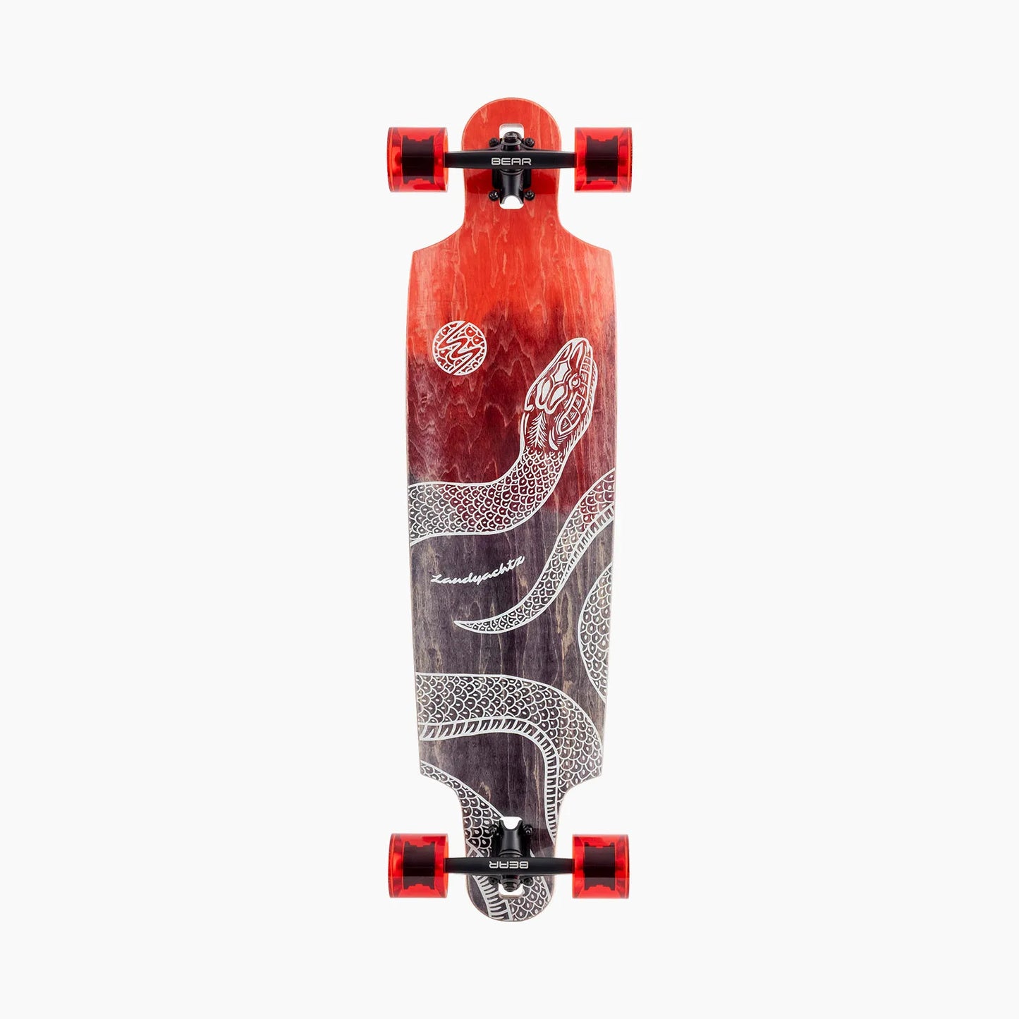 Landyachtz Drop Cat 38 Python Drop Through Rocker Freeride Longboard Complete