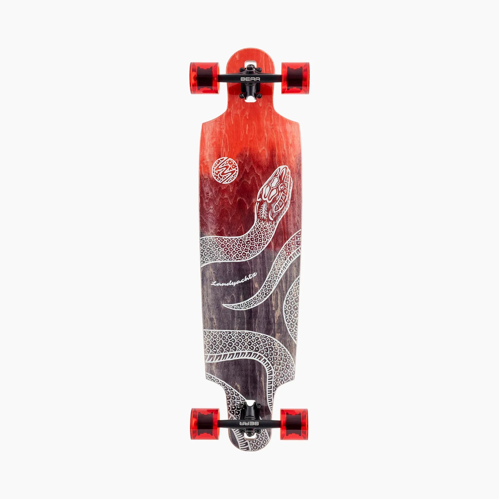 Landyachtz Drop Cat 38 Python Drop Through Rocker Freeride Longboard Complete