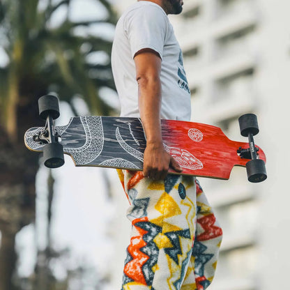 Landyachtz Drop Cat 38 Python Drop Through Rocker Freeride Longboard Complete