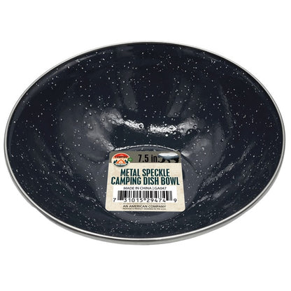 7.5" Metal Speckle Camping Dish Bowl