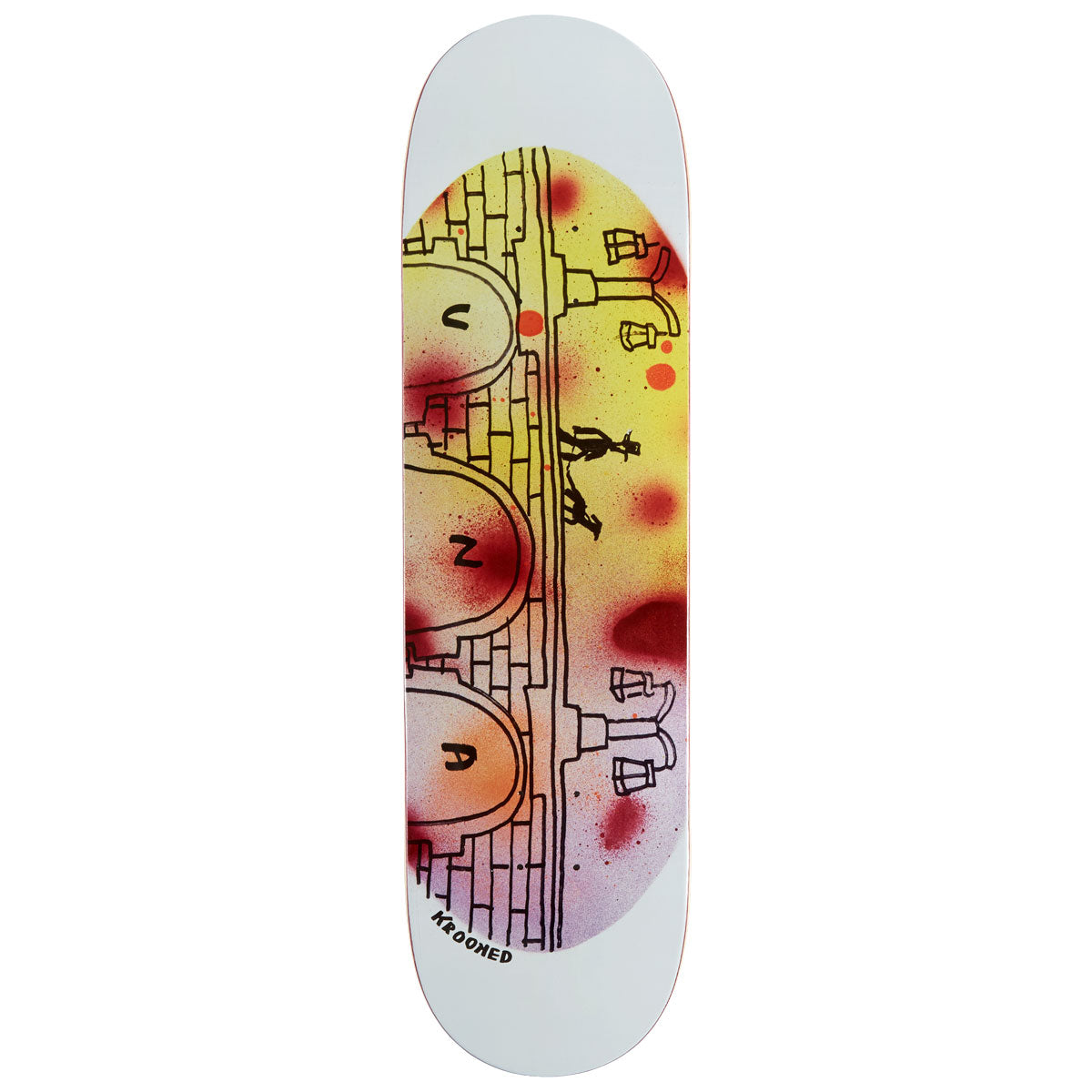 Krooked Skateboards Una's Bridge 8.50in x 31.85in Skateboard Deck