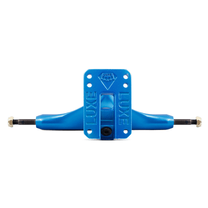LUXE Lite 180mm hollow kingpin downhill longboard trucks satin blue