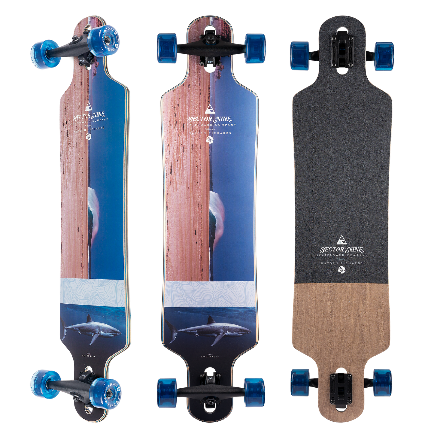 Sector 9 Meridian Rips Drop Through Longboard Complete