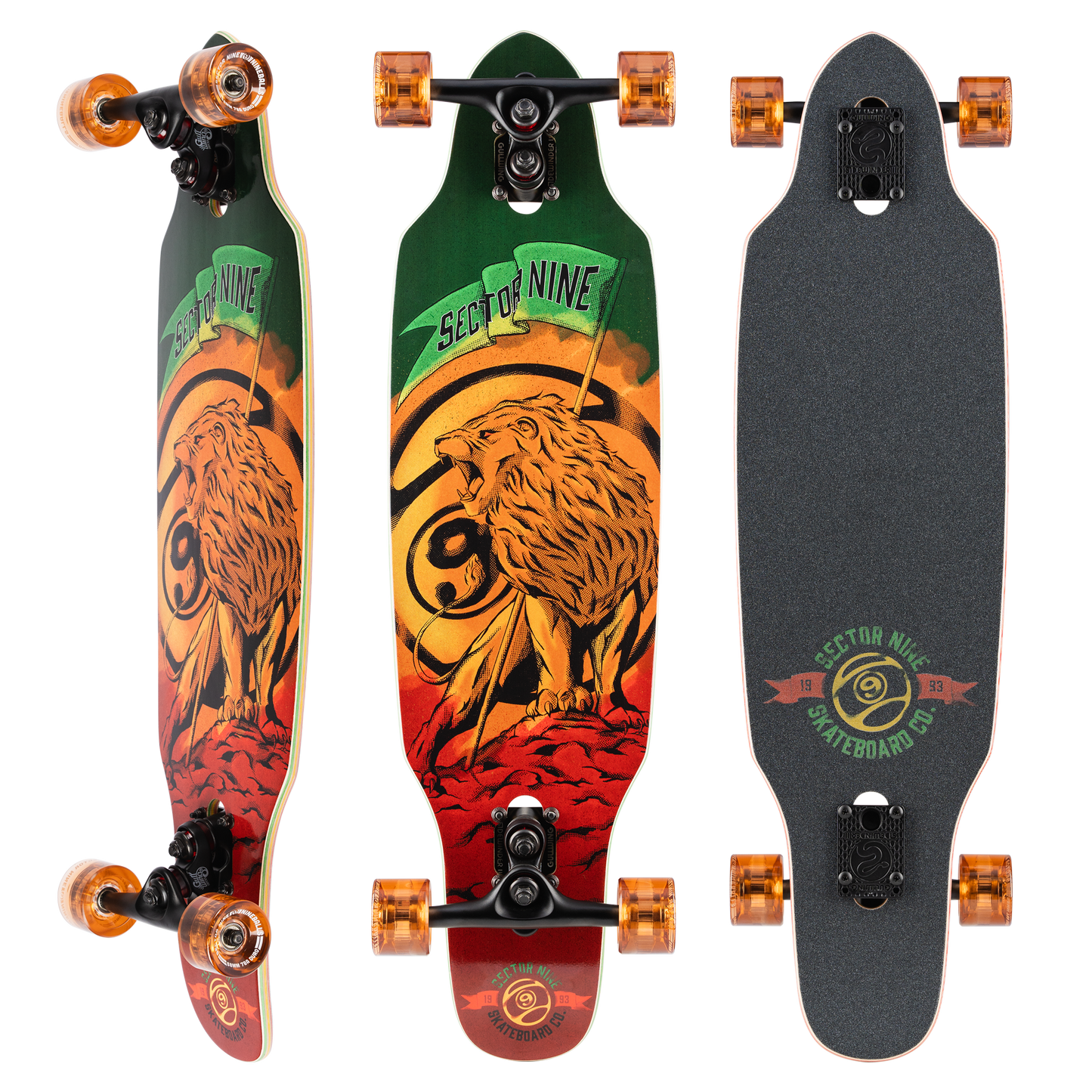 Sector 9 Rasta Mini Striker Drop Thru Longboard Complete