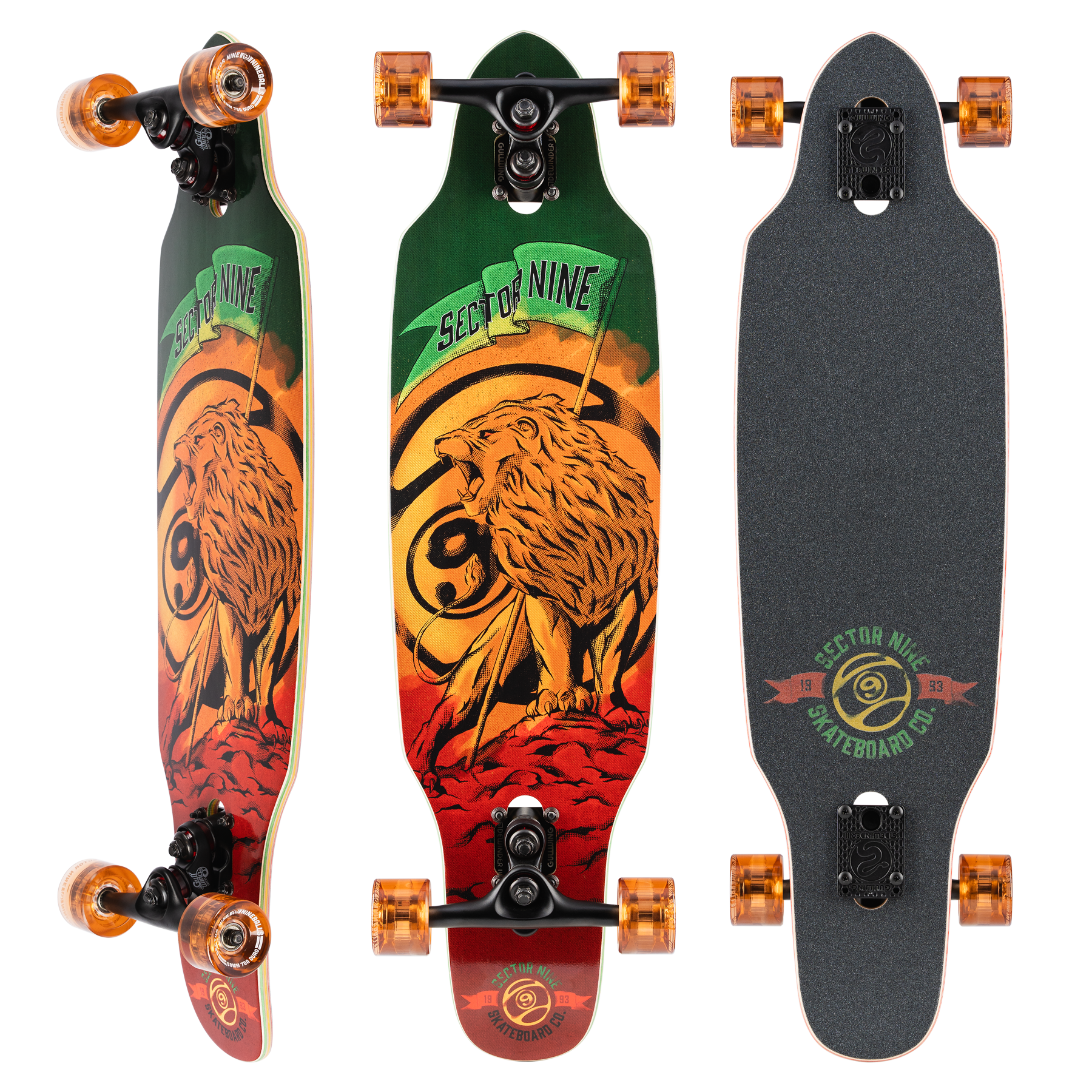 Sector 9 Rasta Mini Striker Drop Thru Longboard Complete